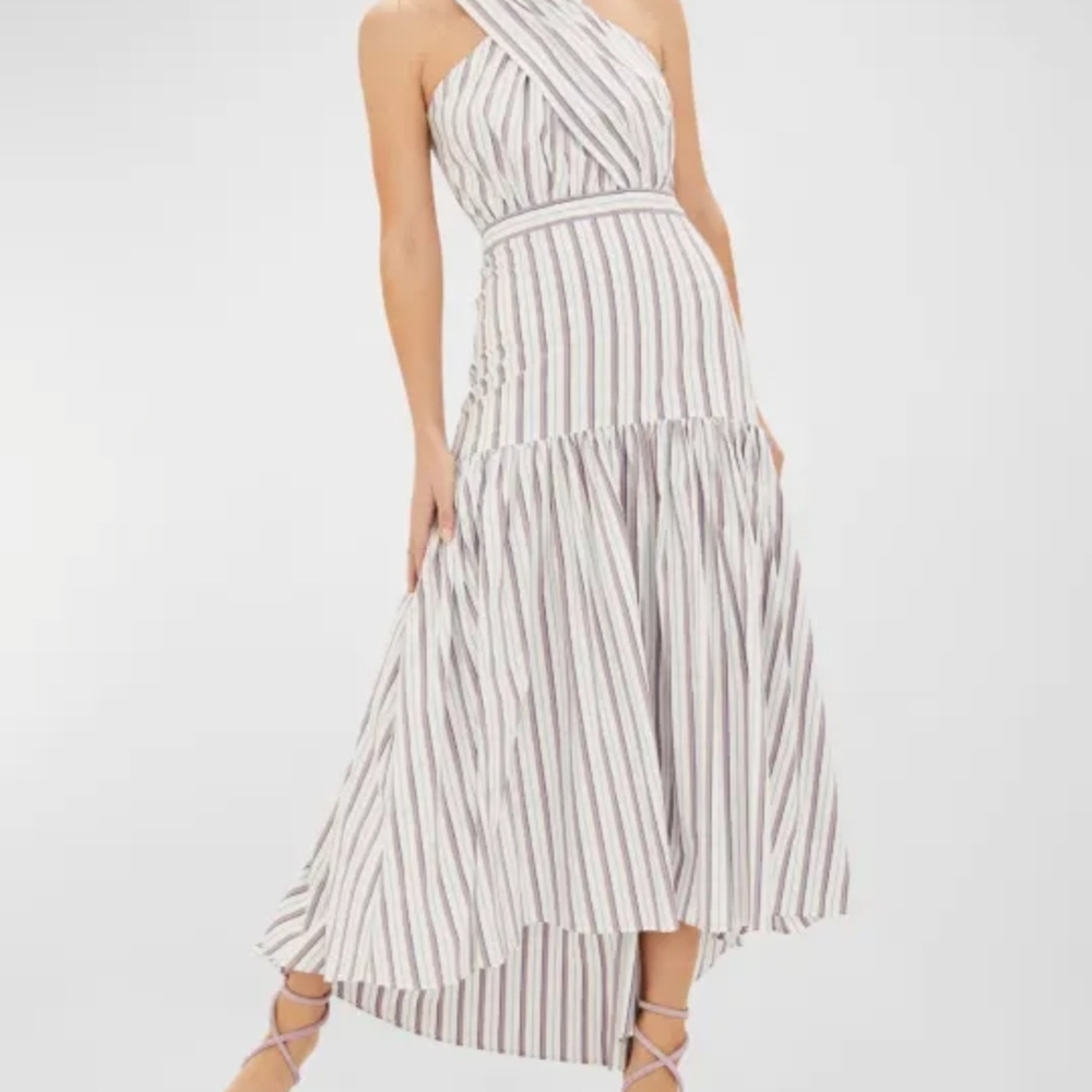Striped Halter Maxi Dress